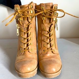 Guess Tan Heeled Boots